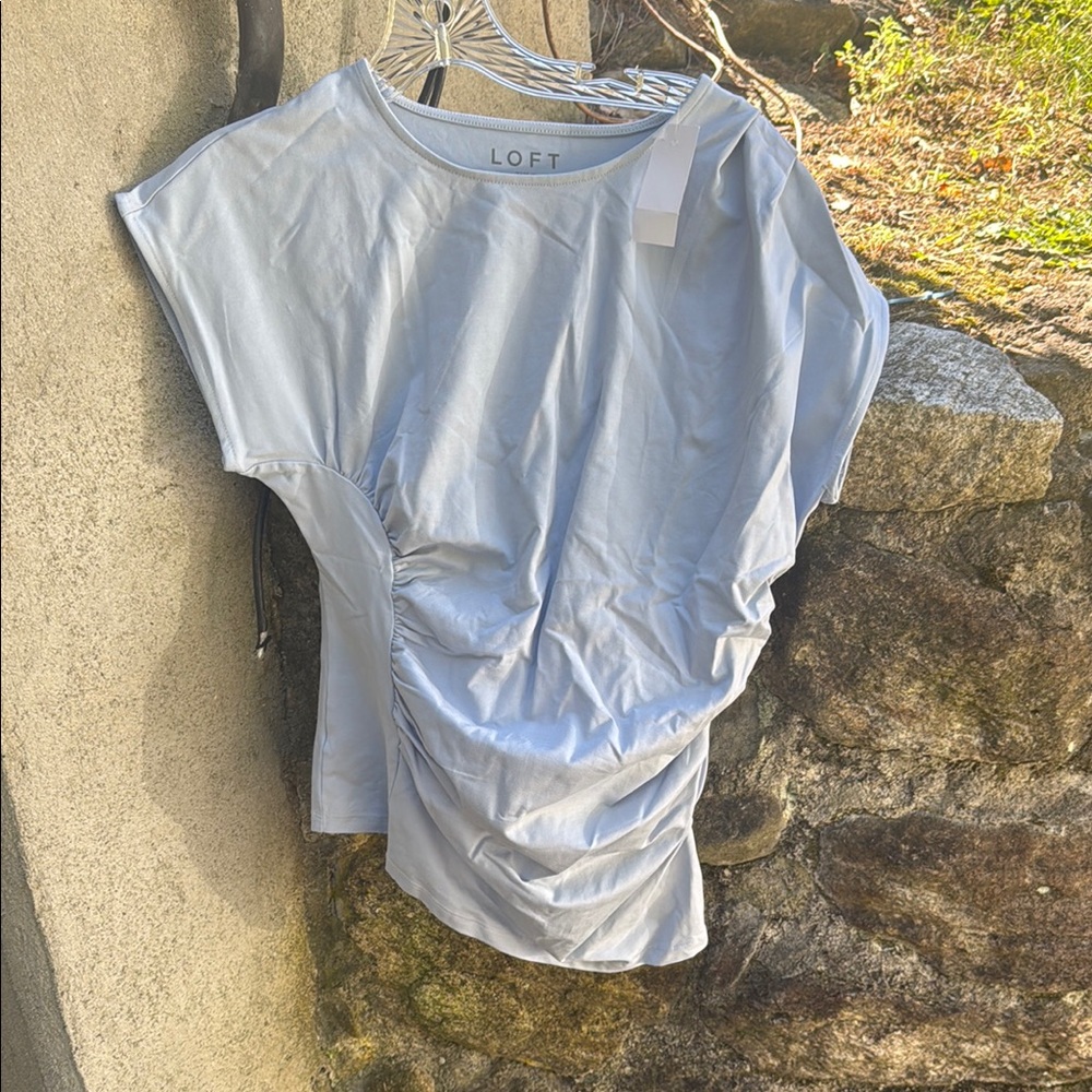 LOFT Sky Blue Short Sleeve Top